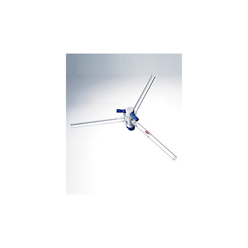 Stopcock, 120 Bore, PTFE, Synthware, Bore:2mm, Plug Size: 15.2/30, Stem OD: 8mm