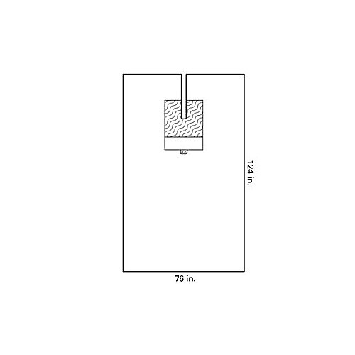 EENT Split Drape, Sterile, 3" x 23" Split, Control Fabric Reinforcement, Tube Holders, 76" x 124", 18/cs