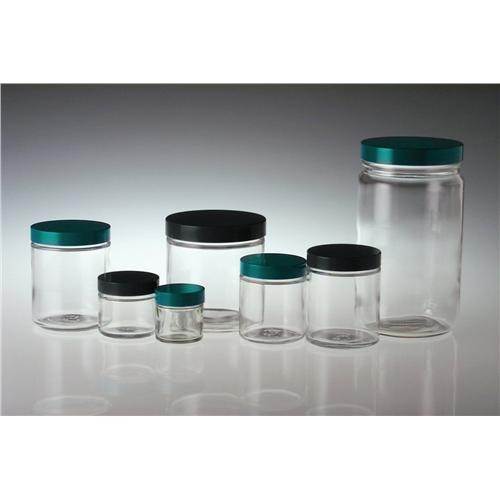 1oz (30ml) Clear Straight Sided Round with 43-400 PP Cap & PTFE Disc attached