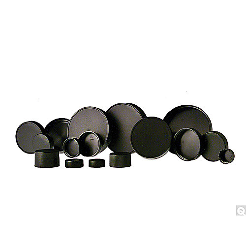 89-400 Black Ribbed PP Unlined Cap Packed in bags of 12