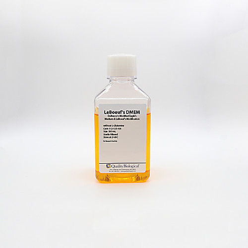 LeBoeuf's DMEM w/o L-Glutamine 500mL