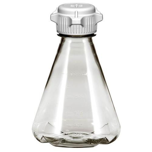 Laboratory Flask, PC, 2L, Baffled Base, 50mm cap, Sterile
