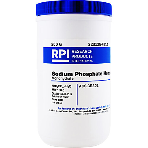 Sodium Phosphate Monobasic, Monohydrate, ACS, 500g