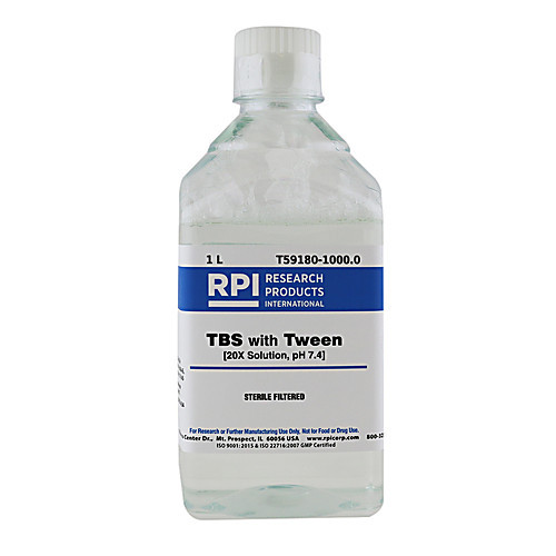 TBS with Tween, 20X, 7.4 pH, Sterile Buffered, 1L