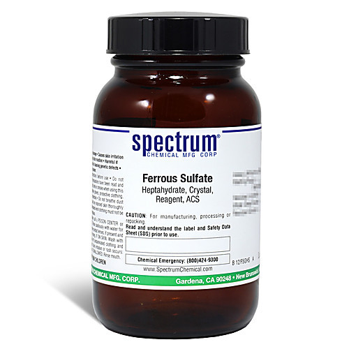 Ferrous Sulfate, Heptahydrate, Crystal, Reagent, ACS - 6 x 125 g