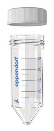 eppendorf tubes(r) conical with screw cap 25 ml sterile pyrogen- dnase- rnase- and dna-free 200 pcs. 8 bags of 25 tubes each