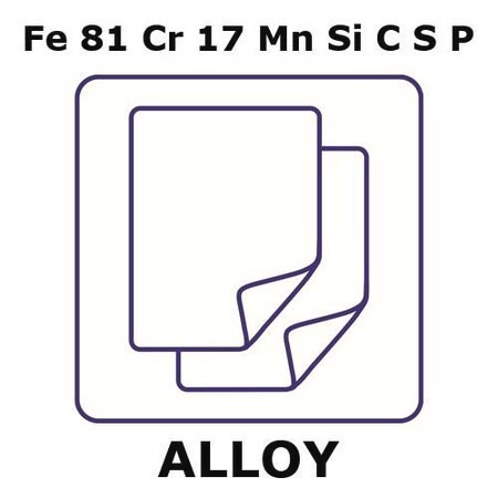 stainless steel - aisi 430 alloy, fe81cr17mnsicsp (c15-1430-137)