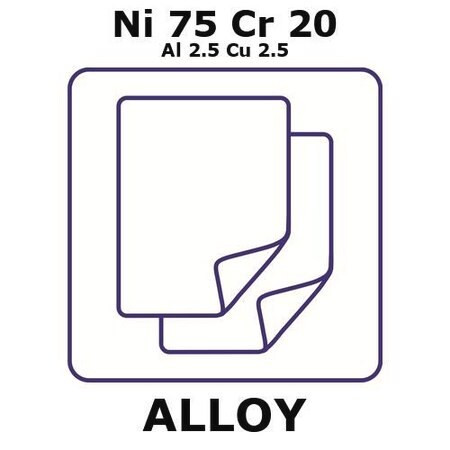 evanohm(r) - precision resistance alloy, ni75cr20al2.5cu2.5 (c15-1432-028)