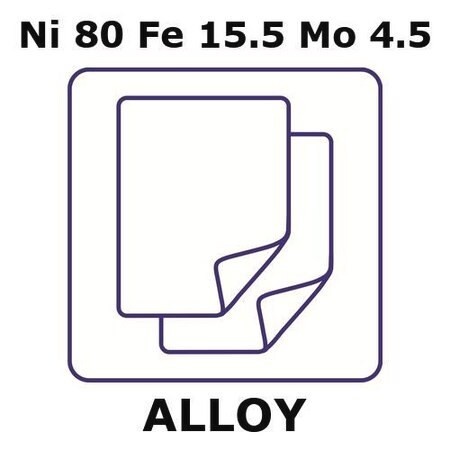 nickel-iron-molybdenum alloy, ni80fe15.5mo4.5 (c15-1432-508)