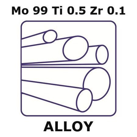 molybdenum high temperature alloy tzm, mo99ti0.5zr0.1 (c15-1439-993)