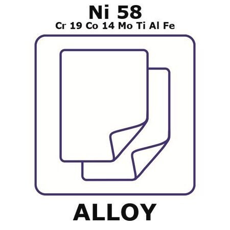 waspaloy - heat resisting alloy, ni58cr19co14motialfe (c15-1441-322)