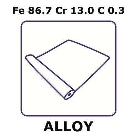 stainless steel - aisi 420 alloy, fe86.7cr13.0c0.3 (c15-1441-652)