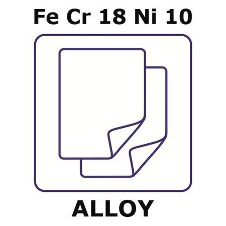 stainless steel - aisi 304 alloy, fecr18ni10 (c15-1442-118)