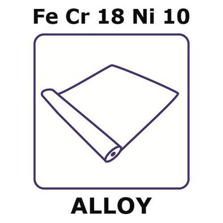 stainless steel - aisi 304l alloy, fe/cr18/ni10 (c15-1442-214)