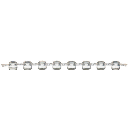 0 2ml 8 strip tubes with separate 8 strip clear flat caps natural