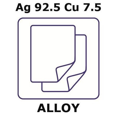 silver-copper alloy, ag92.5cu7.5 (c15-1443-559)