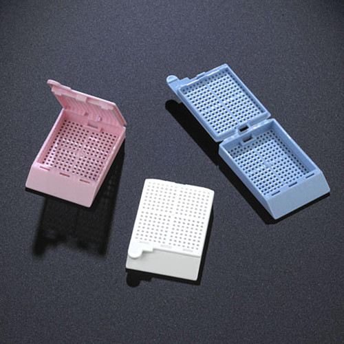 cassette biopsy embedding with attached lid 35 writing area white 500 dispenser box 2 boxes unit