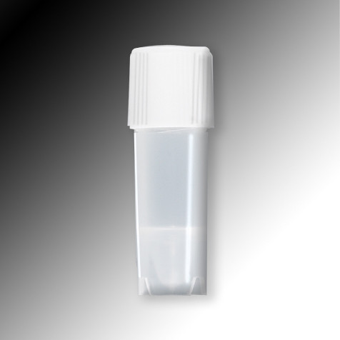 sample tube 3ml external threads pp round bottom self standing