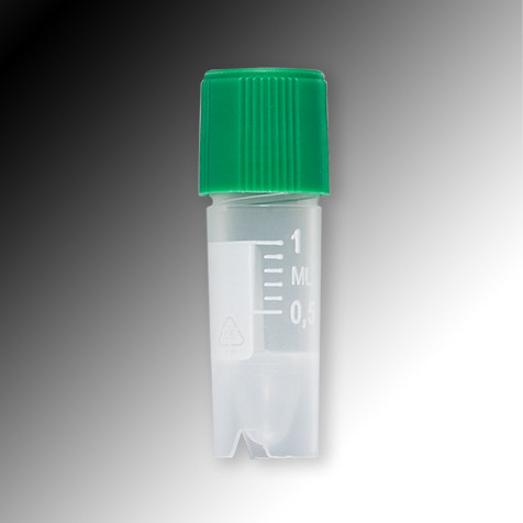 sample tube 5ml external threads pp white graduations  marking area round bottom self standing