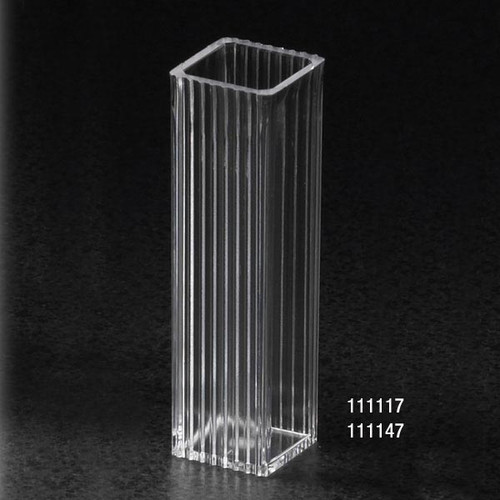cuvette spectrophotometer square 4 5ml 10mm ps 4 clear sides 100 tray 5 trays unit