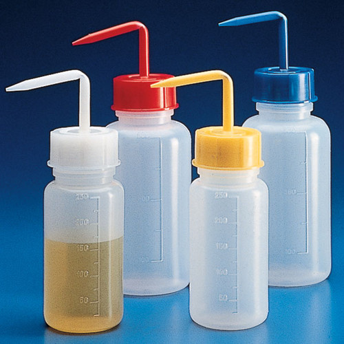 wash bottle squeeze with wide mouth screwcap pe 500ml blue
