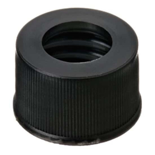 cap 13mm black pp open 1000/pk