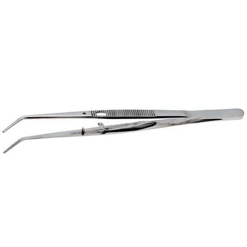 ss forceps lock bent tip 152mm