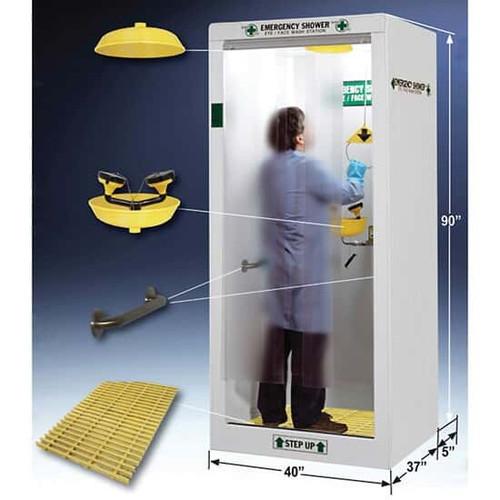 eyewash/shower booth 40in