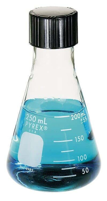 flask pyrex w/cap 1000ml 12/cs
