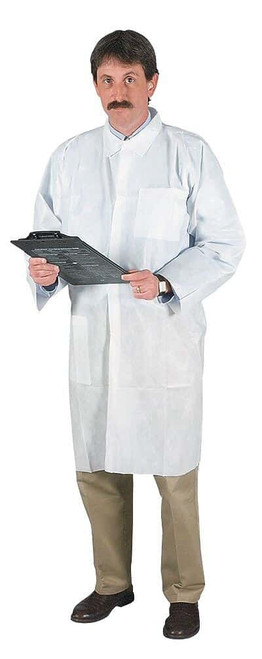 labcoat pe coated pp m 30/cs