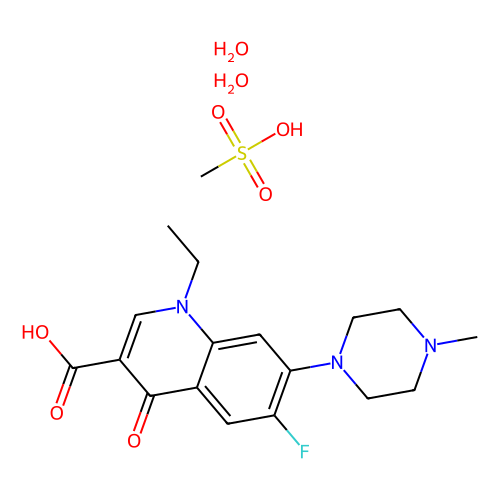 pefloxacin mesylate dihydrate