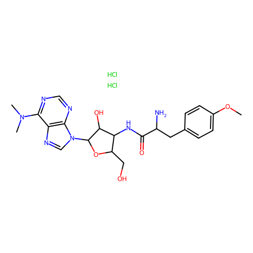 puromycin dihydrochloride from streptomyces alboniger (c09-1018-238)