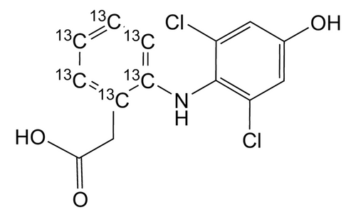 4'-hydroxydiclofenac-13c6 solution