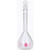flask, volumetric, class a, 100ml, pink