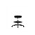 vinyl medium bench height stool with black nylon base, no foot ring, casters, blue