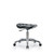 polyurethane tractor desk height stool, chrome base, glides, black