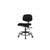 vinyl desk height chair with round tube base, with tilt, no arms, glides, navy
