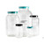 32oz (950ml) clear standard wide mouth with 70-400 green thermoset f217 & ptfe lined cap attached