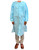 safe first lab coats, s triple layer, sky blue knee length.