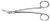 locklin gum scissors, 6 1/4" curved shank, angled bld