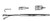 flexible neck rake retractor, 3 blunt prongs, length: 6
