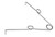 spring retractor, 1x1 sharp prongs, length: 3.375