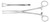 pennington tissue grasping forceps triangular jaws, jaws 20 mm wide 6"