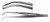 semken tissue forceps, 1x2 teeth, curved tips, length: 5