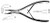 friedman rong, delicate jaw curved, 5-1/4" (133 mm) length, 3 mm wide bite s1309-0206