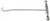 bone hook sharp stainless steel t-handle 7" s1779-1032