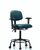 vinyl chair - medium bench height with round tube base, seat tilt, adjustable arms, and casters in storm supernova vinyl