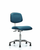 class 10 clean room vinyl chair chrome - desk height with stationary glides in storm supernova vinyl (c062b-006786)