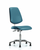 class 10 clean room vinyl chair chrome - desk height with medium back and stationary glides in sterling supernova vinyl