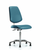 class 10 clean room vinyl chair chrome - medium bench height with medium back and stationary glides in sterling supernova vinyl
